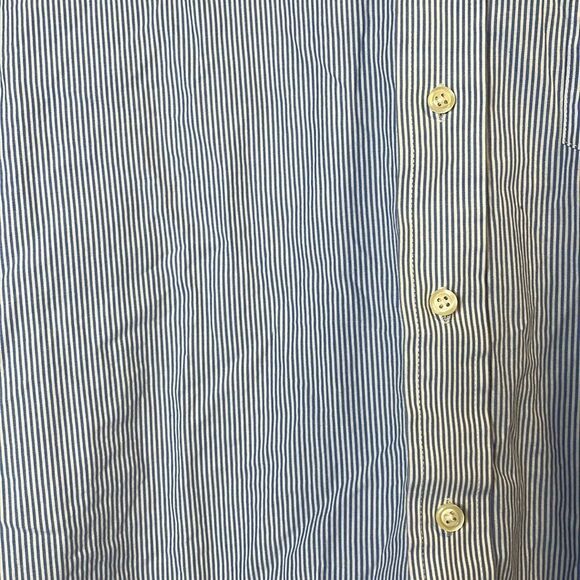 Izod Blue & White Striped Button Down - Picture 6 of 12